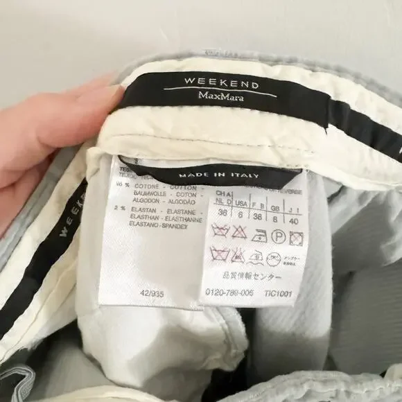 Maxmara Weekend Blue Corduroy Straight Trouser Pants US 6 - Picture 6 of 6